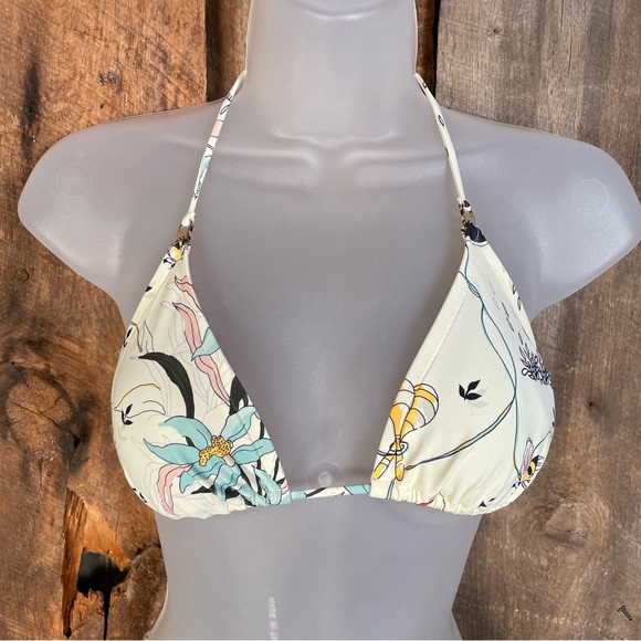 Tory Burch Ivory Poetry of Things Halter string bikini top - Size X-Small - Picture 3 of 8